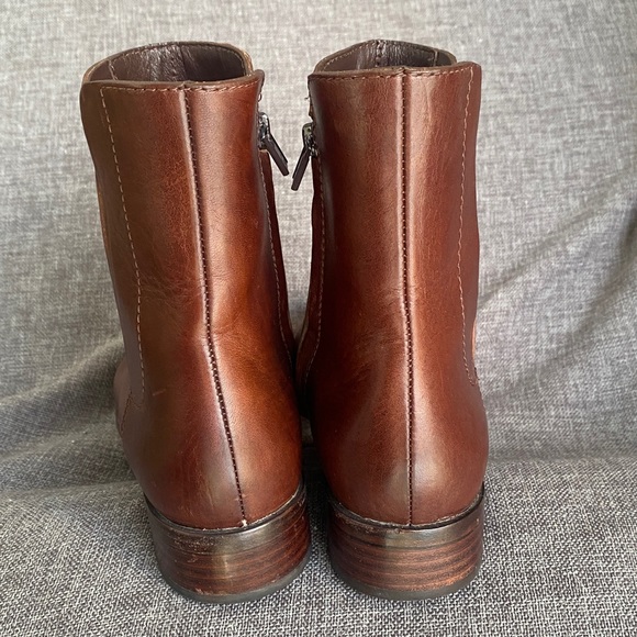 Loeffler Randall Size 6 Brown Leather Sole Slim Chelsea Zip Ankle Boots - Picture 8 of 17